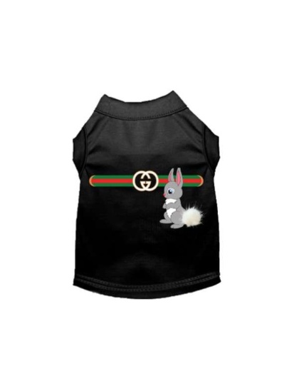 BLACK - Gucchewi Bunny- Dog Shirt - Small