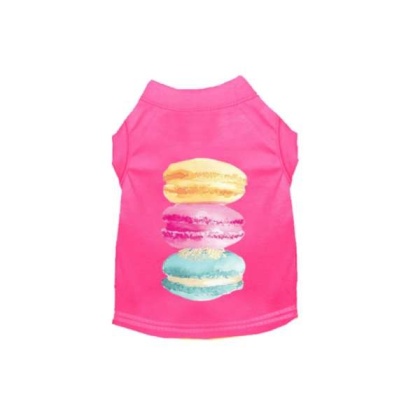 HOT PINK - It's A Macaroon Summer- Dog Shirt - Large