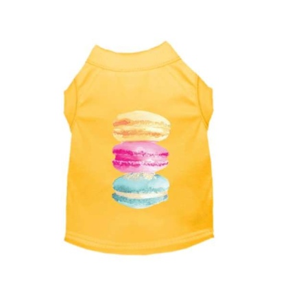 YELLOW - It's A Macaroon Summer- Dog Shirt - 2X Large