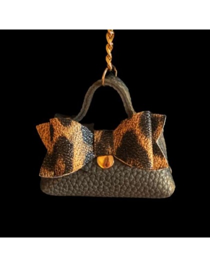 Leopard Faux Fur Pickup Bag - Large