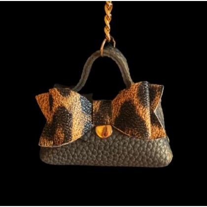 Leopard Faux Fur Pickup Bag - Small