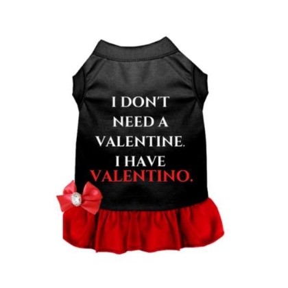 BLACK AND RED - Valentine or Valentino - Small