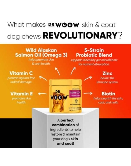 Dr Woow Skin and Coat Soft Chews