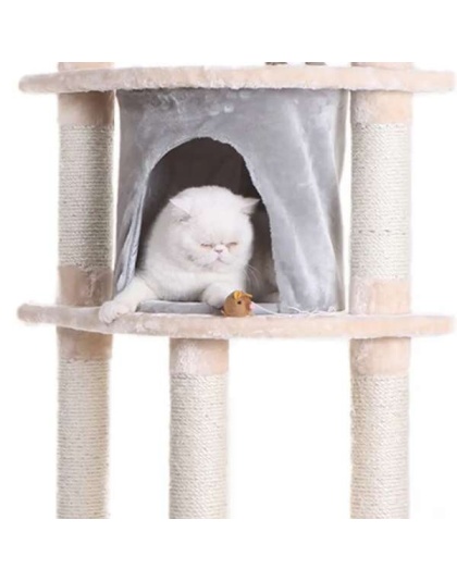 Armarkat 64" Real Wood Cat Tree W Sractch Sisal Post