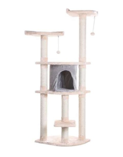 Armarkat 64" Real Wood Cat Tree W Sractch Sisal Post