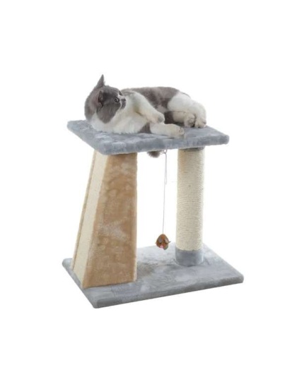 Armarkat  2 Level Platform Scratcher Real Wood Cat Post