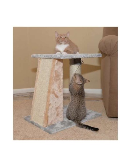 Armarkat  2 Level Platform Scratcher Real Wood Cat Post