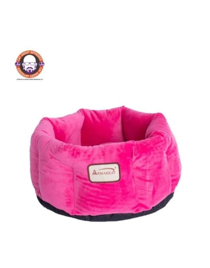 Armarkat Cat Bed, Warm Pet cuddle bed, PInk