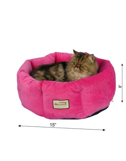 Armarkat Cat Bed, Warm Pet cuddle bed, PInk