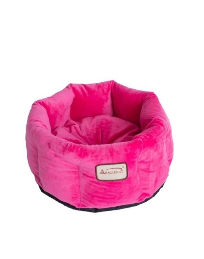 Armarkat Cat Bed, Warm Pet cuddle bed, PInk