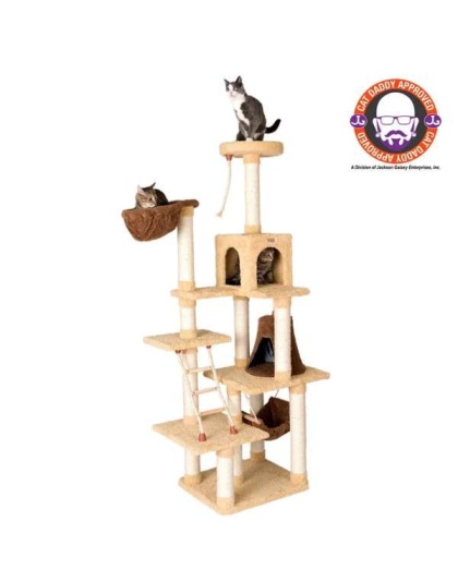 Armarkat Cat Climber Play House, 78" Real Wood Cat furniture