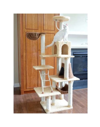 Armarkat Cat Climber Play House, 78" Real Wood Cat furniture