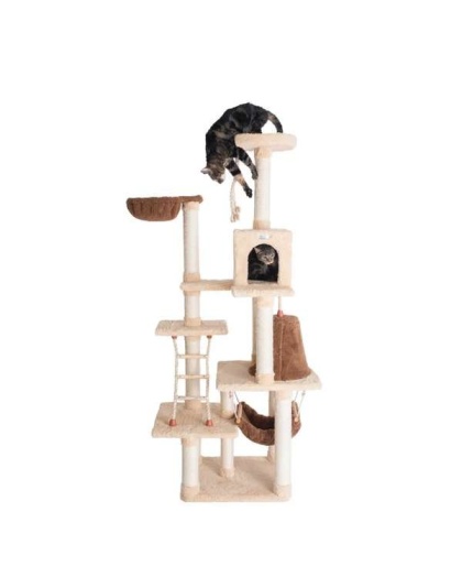 Armarkat Cat Climber Play House, 78" Real Wood Cat furniture