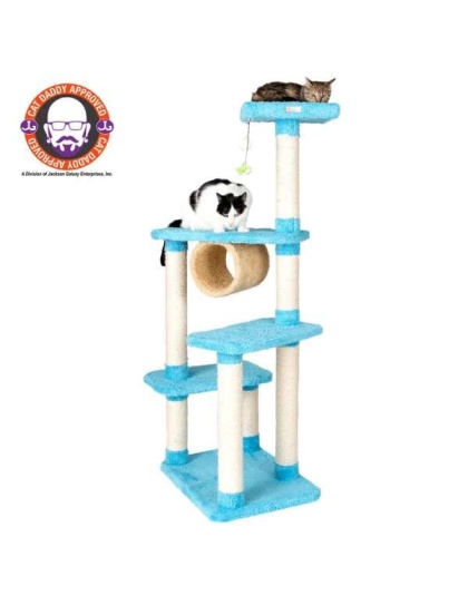 Armarkat Cat Climber, Real Wood Cat Junggle Tree Skyblue