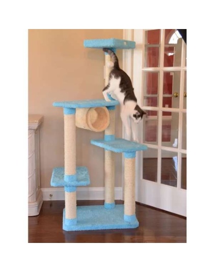 Armarkat Cat Climber, Real Wood Cat Junggle Tree Skyblue