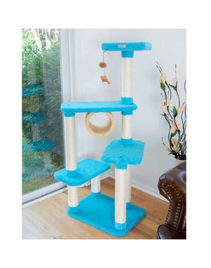 Armarkat Cat Climber, Real Wood Cat Junggle Tree Skyblue