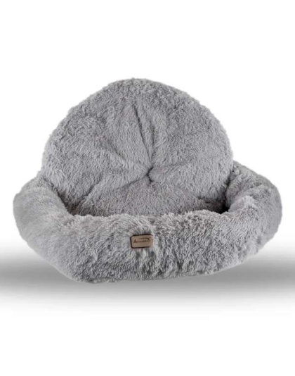 Armarkat Extra Large, Fluffy Gray Round Cat Bed - C71NHS