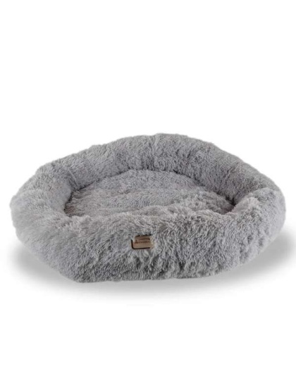 Armarkat Extra Large, Fluffy Gray Round Cat Bed - C71NHS