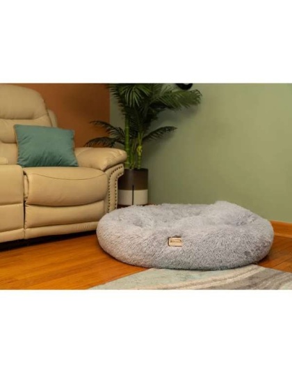 Armarkat Extra Large, Fluffy Gray Round Cat Bed - C71NHS