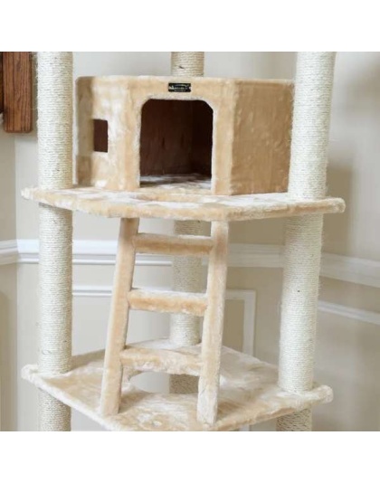 Armarkat Multi-function Real WOOD Cat Tower Beige