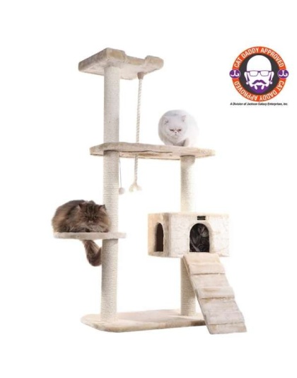 Armarkat Natural Sisal Scratching Cat Tree 58 Height BGE