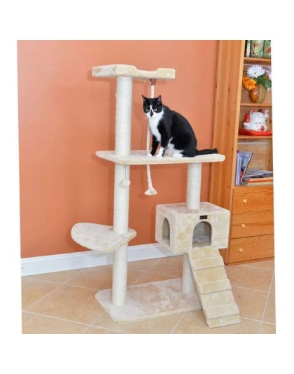 Armarkat Natural Sisal Scratching Cat Tree 58 Height BGE