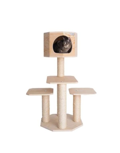 Armarkat Premium  Scots Pine, Solid Wood Cat Tree 46" Tall