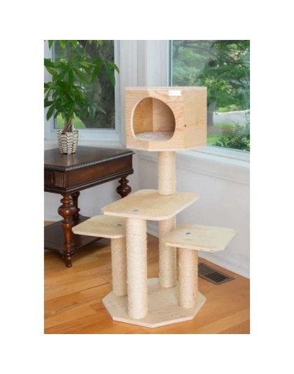 Armarkat Premium  Scots Pine, Solid Wood Cat Tree 46" Tall