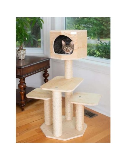 Armarkat Premium  Scots Pine, Solid Wood Cat Tree 46" Tall