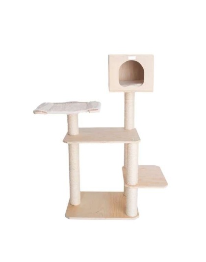 Armarkat Premium Scots Pine Solid Wood Cat Tree, 50" Tall