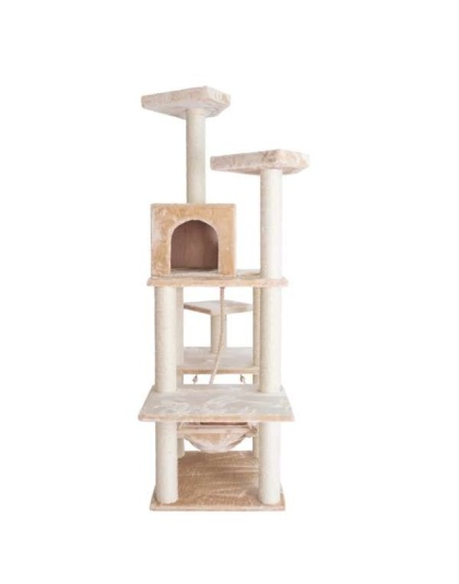 Armarkat Real Wood 72" Beige Cat Tree SratchIng Post A7202