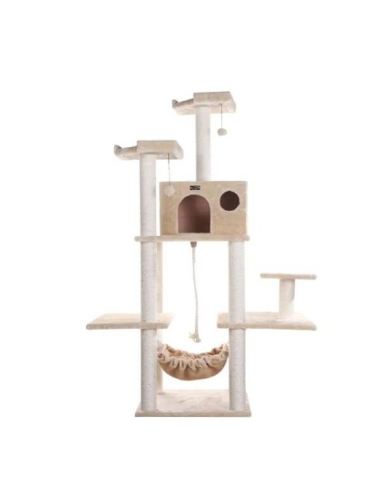 Armarkat Real Wood 72" Beige Cat Tree SratchIng Post A7202