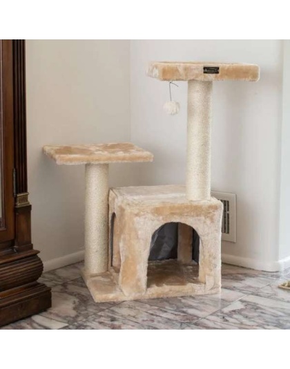 Armarkat Real Wood Classic Cat Tree A3207, 32-Inch Beige