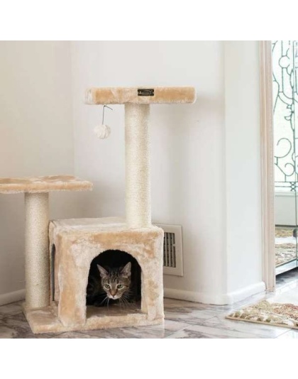 Armarkat Real Wood Classic Cat Tree A3207, 32-Inch Beige