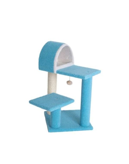 Armarkat Sky Blue 29" Cat Tree Real Wood Cat Tunnel