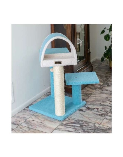 Armarkat Sky Blue 29" Cat Tree Real Wood Cat Tunnel