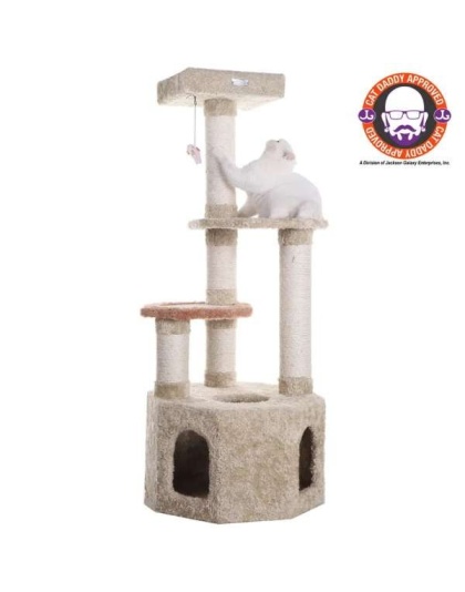 Armarkat X5703 Carpet Cat Furniture Real Wood Cat Condo