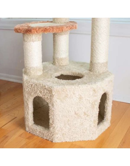 Armarkat X5703 Carpet Cat Furniture Real Wood Cat Condo