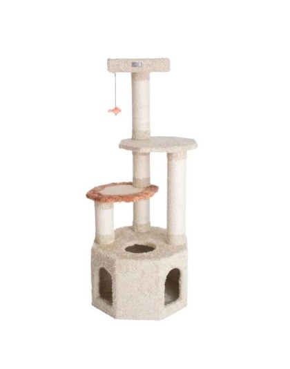 Armarkat X5703 Carpet Cat Furniture Real Wood Cat Condo