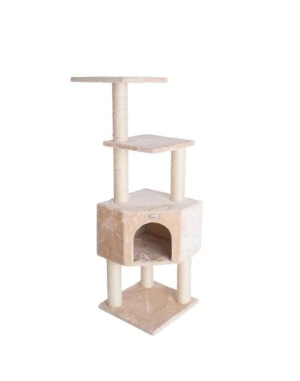 GleePet 48-Inch Cat Tree Real Wood Cat Perches Bge