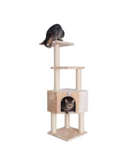 GleePet 48-Inch Cat Tree Real Wood Cat Perches Bge