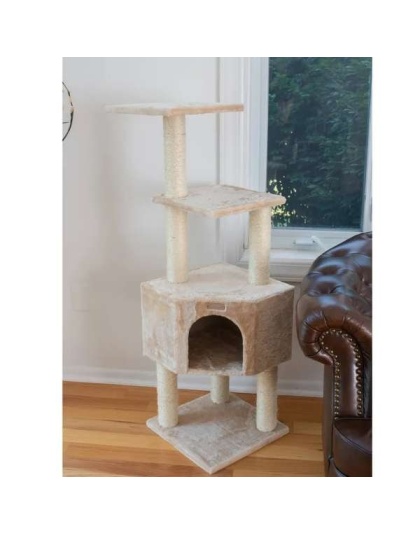 GleePet 48-Inch Cat Tree Real Wood Cat Perches Bge