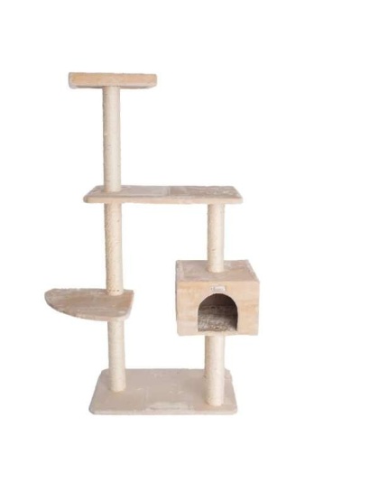 GleePet 57-Inch Cat Tree  Real Wood Cat Perches Bge