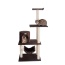 GleePet 59-Inch Brown Cat Tree Real Wood Cat Hammock