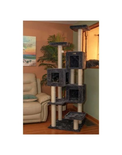 Griant Real Wood Cat Tower for Multiple Cats  A8104