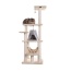 Real Wood 65" Cat Tree With Hammock, Playhouse A6501