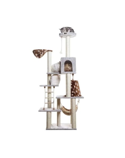 Real Wood Cat Climber Play House With Playhouse, Basket