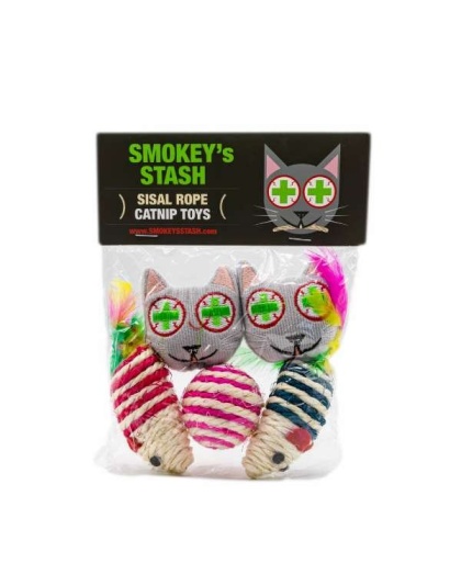 Smokey's Stash Catnip Toys and Sisal Mouse