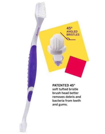 Professional Pet Toothbrush - Patented 45 Degree Dual-Ended Brush Head