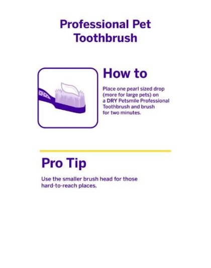 Professional Pet Toothbrush - Patented 45 Degree Dual-Ended Brush Head